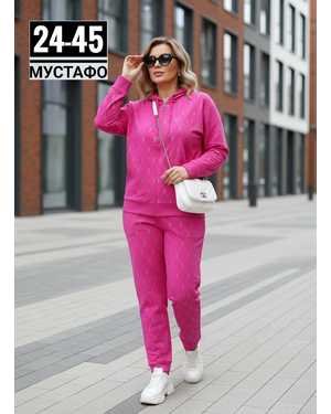 ЖЕНСКИЙ КОСТЮМ ДВОЙКА ТКАНЬ ВЯЗАНЫЙ КАШЕМИР