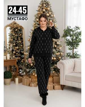 ЖЕНСКИЙ КОСТЮМ ДВОЙКА ТКАНЬ ВЯЗАНЫЙ КАШЕМИР