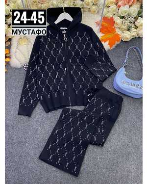 ЖЕНСКИЙ КОСТЮМ ДВОЙКА ТКАНЬ ВЯЗАНЫЙ КАШЕМИР