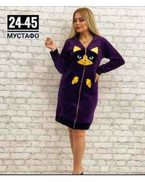 ХАЛАТ ТКАНЬ КОРОЛЕВСКИЙ ВЕЛЮР