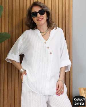 ЖЕНСКИЙ КОСТЮМ ДВОЙКА ТКАНЬ ПОД-ЛЁНЬ Х/Б