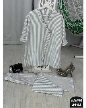 ЖЕНСКИЙ КОСТЮМ ДВОЙКА ТКАНЬ ПОД-ЛЁНЬ Х/Б