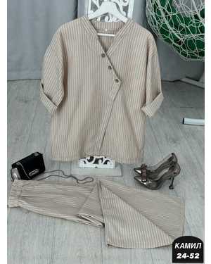 ЖЕНСКИЙ КОСТЮМ ДВОЙКА ТКАНЬ ПОД-ЛЁНЬ Х/Б