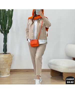 ЖЕНСКИЙ КОСТЮМ ТРОЙКА ТКАНЬ ХЕБЕ ФУТБОЛКА ЛАЙТ