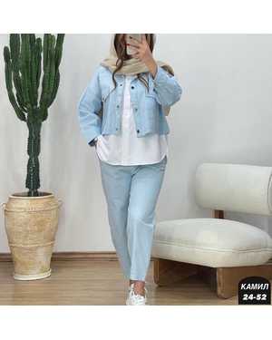 ЖЕНСКИЙ КОСТЮМ ТРОЙКА ТКАНЬ ХЕБЕ ФУТБОЛКА ЛАЙТ