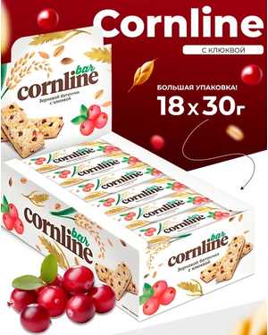 Злаковый батончик Cornline c Клюквой и воздушным рисом В упаковке 18шт