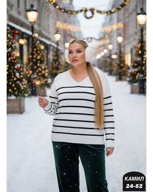 СВИТЕР ТКАНЬ ВЯЗАННЫЙ КАШЕМИР + ЛАПША