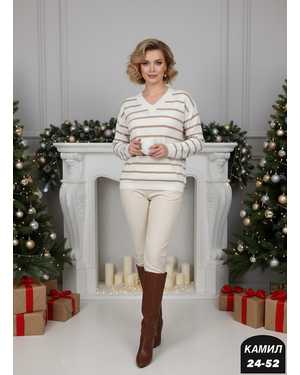 СВИТЕР ТКАНЬ ВЯЗАННЫЙ КАШЕМИР + ЛАПША