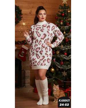 ПЛАТЬЕ-ТУНИКА ТКАНЬ ШЕРСТЬ АНГОРА