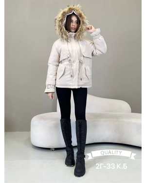 КУРТКА ТКАНЬ МЕХ СЪЕМНЫЙ