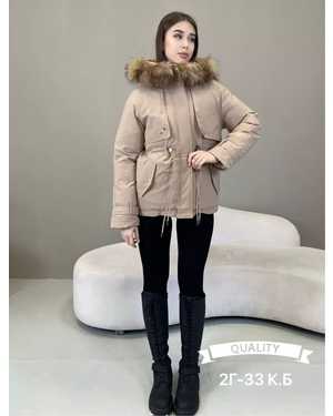 КУРТКА ТКАНЬ МЕХ СЪЕМНЫЙ