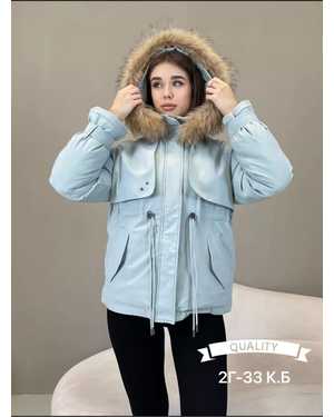 КУРТКА ТКАНЬ МЕХ СЪЕМНЫЙ