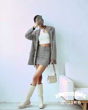 Женский костюм Ткань: Костюмная+плательная шерсть Пиджак полностью подкладка Ремень в комплекте