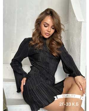 ПЛАТЬЕ ТКАНЬ ГОФРА