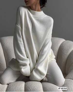 СВИТЕР ТКАНЬ ТУРЕЦКАЯ ВЯЗКА, 70% ШЕРСТЬ, 30% АКРИЛ