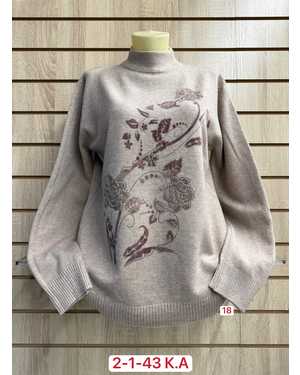 СВИТЕР ТКАНЬ 43 % COTTON, 38% CASHMERE, 10% WOOL, 9% ELASTANE