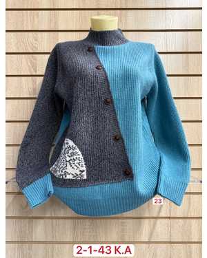 СВИТЕР ТКАНЬ 52% CASHMERE, 28% WOOL, 15% COTTON, 5% ELASTANE