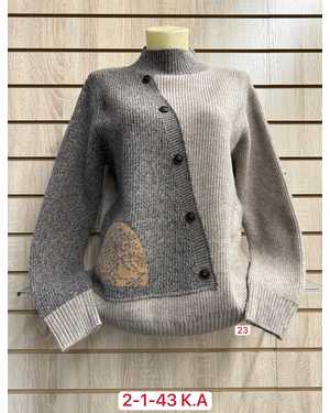 СВИТЕР ТКАНЬ 52% CASHMERE, 28% WOOL, 15% COTTON, 5% ELASTANE