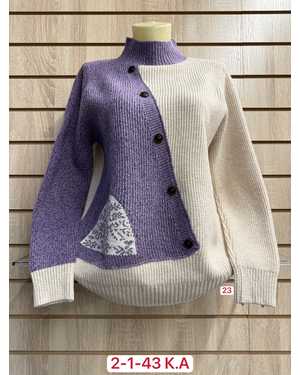 СВИТЕР ТКАНЬ 52% CASHMERE, 28% WOOL, 15% COTTON, 5% ELASTANE