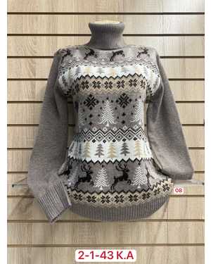 СВИТЕР ТКАНЬ 60% COTTON, 20% CASHMERE, 10% WOOL, 10% ANGORA