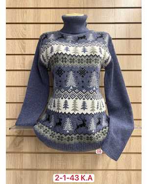 СВИТЕР ТКАНЬ 60% COTTON, 20% CASHMERE, 10% WOOL, 10% ANGORA