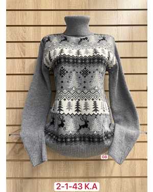 СВИТЕР ТКАНЬ 60% COTTON, 20% CASHMERE, 10% WOOL, 10% ANGORA