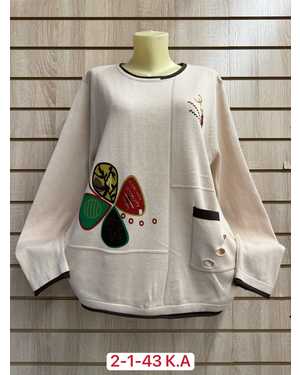 СВИТЕР ТКАНЬ 50% CASHMERE, 28% WOOL, 17% COTTON, 5% ELASTANE