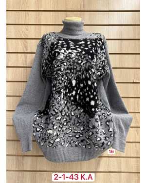 СВИТЕР ТКАНЬ 60 % COTTON, 20% CASHMERE, 10% ANGORA, 10% ELASTANE