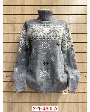 СВИТЕР ТКАНЬ 60% COTTON, 20% CASHMERE, 10% WOOL, 10% ANGORA