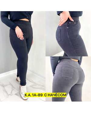 ДЖЕГГИНСЫ В РАЗМЕР ТКАНЬ ДЖИНС С НАЧЕСОМ