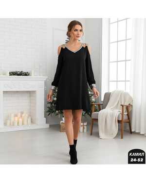 ПЛАТЬЕ ТКАНЬ КРЕП/РУКАВА КРЕП ШИФОН