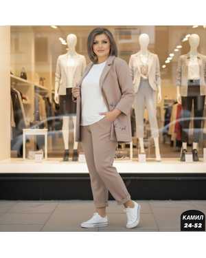 ЖЕНСКИЙ КОСТЮМ ДВОЙКА ТКАНЬ БАРБИ (ПИДЖАК С ПОДКЛАДКОЙ)