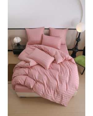 Комплект постельного белья Hotel. Ткань: Сатин-Страйп с полосками. Простыня на резинке(возможно замена на похожее)