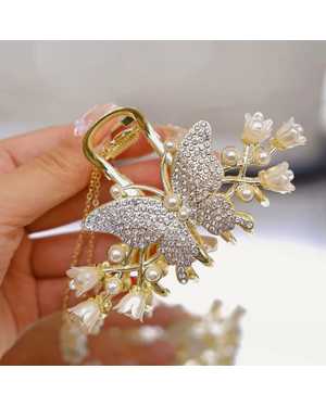 изящный металлический краб для волос