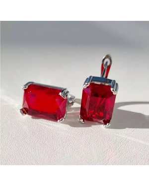 Серьги с камнем