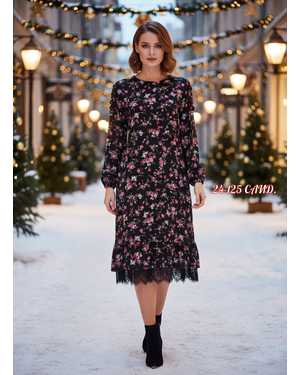 ПЛАТЬЕ ТКАНЬ ШИФОН С ПОДКЛАДКОЙ