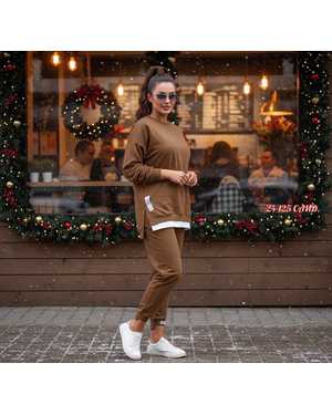 ЖЕНСКИЙ КОСТЮМ ДВОЙКА ТКАНЬ ТРИКОТАЖ