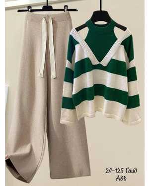 ЖЕНСКИЙ КОСТЮМ ДВОЙКА ТКАНЬ ЛАПША КАШЕМИР