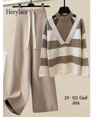 ЖЕНСКИЙ КОСТЮМ ДВОЙКА ТКАНЬ ЛАПША КАШЕМИР