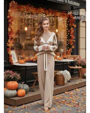 ЖЕНСКИЙ КОСТЮМ ДВОЙКА ТКАНЬ ЛАПША КАШЕМИР