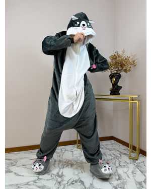 Кигуруми хаски материал велсофт Размер S(140-150см), М(150-160см) , L(160-170 см) XL(175-185см)