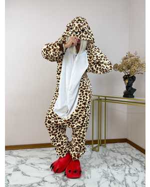Кигуруми леопард материал велсофт Размер L(160-170 см) XL(175-185 см)