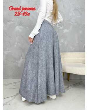 Женская теплая юбка. Ткань Вязанный, 95%хлопок, 5% полиэстер Длина 90см