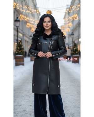 ПАЛЬТО ТКАНЬ ЭКО-КОЖА