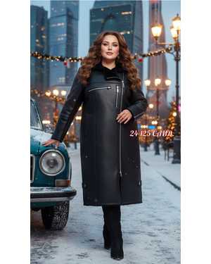 ПАЛЬТО ТКАНЬ ЭКО-КОЖА