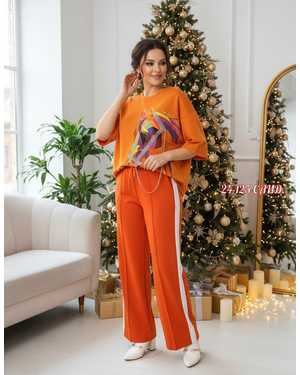 ЖЕНСКИЙ КОСТЮМ ДВОЙКА ТКАНЬ ТРИКОТАЖ