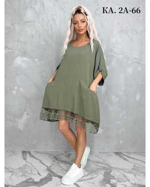 ТУНИКА В РАЗМЕР ТКАНЬ ШТАПЕЛЬ