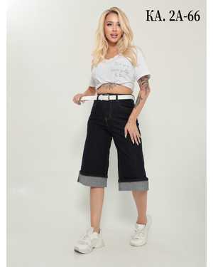 КАПРИ В РАЗМЕР ТКАНЬ ДЖИНС