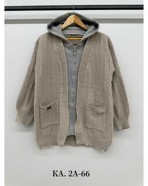 КАРДИГАН ТКАНЬ 60% ХЛОПОК, 10% ВИСКОЗА, 30% ШЕРСТЯНАЯ