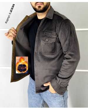 РУБАШКА В РАЗМЕР ТКАНЬ БАРХАТНЫЙ НА ФЛИСЕ